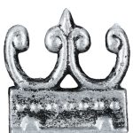 Savoniera cu design antic, picioruse de cauciuc, din fonta, argintiu, 15 x 11.5 x 10 cm - imagine 6