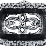Savoniera cu design antic, picioruse de cauciuc, din fonta, argintiu, 15 x 11.5 x 10 cm - imagine 7