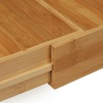 Suport pentru tacamuri, din bambus, extensibil 6 - 8 compartimente, natur, 6.5 x 57.5 x 43 cm - imagine 7