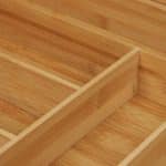 Suport pentru tacamuri, din bambus, extensibil 6 - 8 compartimente, natur, 6.5 x 57.5 x 43 cm - imagine 8