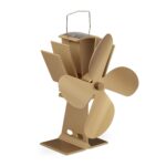Ventilator șemineu și sobă fără curent – aluminiu, design modern, 21 cm