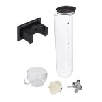 Dozator cereale Relaxdays, 1 recipient Plastic, negru/transparent, 16x14x31 cm - imagine 7