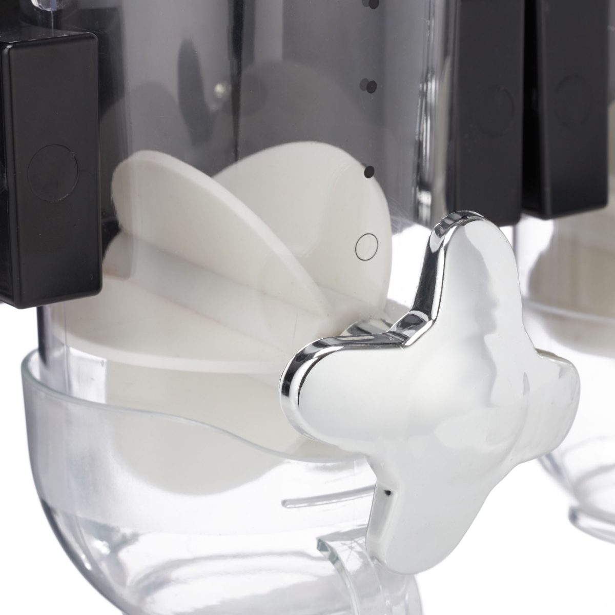 Dozator cereale Relaxdays, 1 recipient Plastic, negru/transparent, 16x14x31 cm - imagine 8