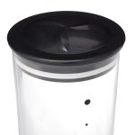 Dozator cereale Relaxdays, 1 recipient Plastic, negru/transparent, 16x14x31 cm - imagine 9