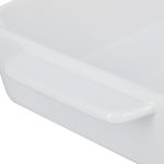 Set 3 tavi pentru copt, ceramica, diferite dimensiuni, alb - imagine 5