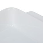 Set 3 tavi pentru copt, ceramica, diferite dimensiuni, alb - imagine 6