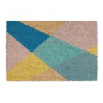 Covoras intrare Relaxdays, model-91, fibre de cocos, multicolor, 60 x 40 x 1.5 cm