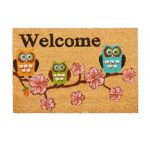 Covoras intrare Relaxdays, model-114, fibre de cocos, multicolor, 60 x 40 x 1.5 cm