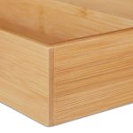 Suport pentru tacamuri, 4 compartimente, din bambus, natur, 5 x 26 x 35.5 cm - imagine 5