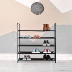 Pantofar cu 5 nivele, Relaxdays, negru, pentru 20 de perechi, 90.5 x 87.5 x 30 cm - imagine 2