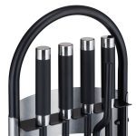 Set accesorii pentru semineu/soba, 4 piese cu sport, otel, negru/argintiu, 67 x 22 x 16,5 cm - imagine 8