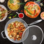 Tigaie Wok cu capac, argintiu, inox, 30.5 cm - imagine 2