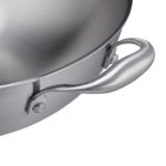 Tigaie Wok cu capac, argintiu, inox, 30.5 cm - imagine 6