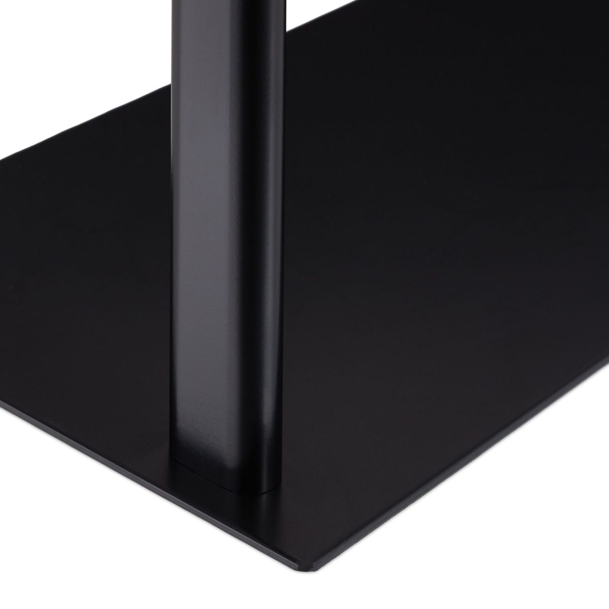 Suport pentru prosoape, 3 bare, negru, otel, 86 x 51 x 19 cm - imagine 7