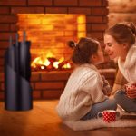 Ustensile pentru semineu, 3 piese cu sport, otel, negru, Relaxdays - imagine 3