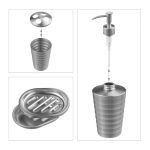Set accesorii baie, 4 piese, RelaxDays, din otel inoxidabil mat, gri mat - imagine 6