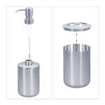 Set accesorii baie, 4 piese, din otel inoxidabil, argintiu, - imagine 6