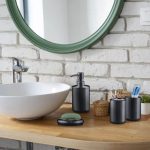 Set accesorii baie, 4 piese, din otel inoxidabil, antracit - imagine 5