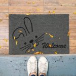 covoras intrare relaxdays, model 202, fibre de cocos, gri, 60x40x15 cm - imagine 2