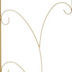 Suport pentru haine Relaxdays, cu 3 rafturi, auriu, din metal, 161 x 78 x 36 cm - imagine 8