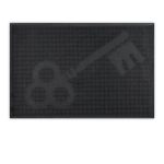 Covoras intrare Relaxdays, model-231, cauciuc, Negru, 60 x 40 x 0.5 cm