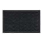 Covoras intrare Relaxdays, model-235, cauciuc, Negru, 75 x 45 x 1 cm