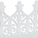 Suport chei cu 8 agatatori si 1 raft, Relaxdays, fonta si lemn, dimensiuni 19,5 x 39,5 x 12 cm, alb - imagine 6