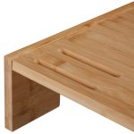 Suport monitor din bambus, 10,5 x 41 x 28 cm, maro dechis - imagine 6