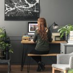 Stand monitor cu 6 compartimente si sertar, din bambus, 13 x 70 x 19 cm - imagine 3