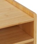 Stand monitor cu 6 compartimente si sertar, din bambus, 13 x 70 x 19 cm - imagine 7