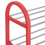 Suport cu 5 rafturi pentru pantofi pentru copii, Relaxdays, dimensiuni 70 x 57,5 ​​x 18,5 cm, capacitate 15 perechi pantofi, rosu - imagine 5