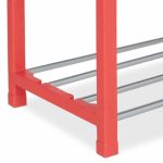 Suport cu 5 rafturi pentru pantofi pentru copii, Relaxdays, dimensiuni 70 x 57,5 ​​x 18,5 cm, capacitate 15 perechi pantofi, rosu - imagine 6