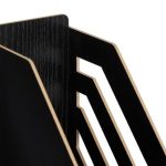 Suport/organizator pentru documente, fabricat din MDF, 29,5 x 33 x 24, negru - imagine 7