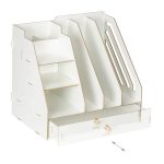 Suport/organizator pentru documente, fabricat din MDF, 29,5 x 33 x 24 cm, alb - imagine 5