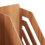 Suport/organizator pentru documente, fabricat din MDF, 29,5 x 33 x 24 cm, maro inchis - imagine 8