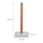 Suport pentru rola servetele de bucatarie sau pentru hartie igienica, Relaxdays, otel inoxidabil, 35 x 15 cm - imagine 4