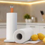 Suport pentru rola servetele de bucatarie sau pentru hartie igienica, Relaxdays, otel inoxidabil, 35 x 15 cm - imagine 5