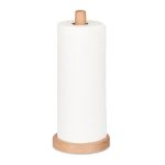 Suport pentru rola servetele de bucatarie sau pentru hartie igienica, Relaxdays, lemn de fag, natural, 31 x 13 cm