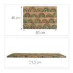 Covoras intrare Relaxdays, model-318, fibre de cocos, multicolor, 60 x 40 x 1.5 cm - imagine 6