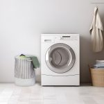 Cos textil pentru rufe, capacitate 60 l, pliabil, poliester/bumbac, alb cu dungi gri,  56 x 42,5 cm - imagine 4