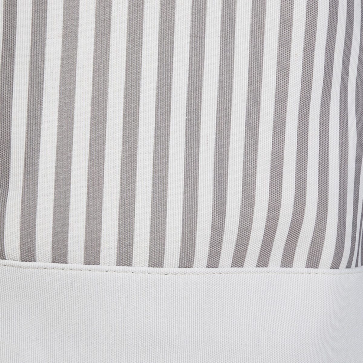 Cos textil pentru rufe, capacitate 60 l, pliabil, poliester/bumbac, alb cu dungi gri,  56 x 42,5 cm - imagine 9