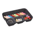 Organizator birou/sertar, antracit, din material textil, 5,5 x 29,5 x 19 cm