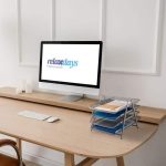 Suport/organizator documente, pentru birou, 4 compartimente, 32,5 x 30 x 35 cm - imagine 2