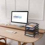 Suport/organizator documente, pentru birou, 5 compartimente, 37,5 x 30 x 35,5 cm - imagine 2