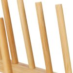 Set 2 suporturi pentru farfurii si capace, din bambus, 12 x 12,5 x 34 cm - imagine 6