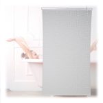 Perdea de dus, alb, din PVC/aluminiu, dus/cada, material de montare inclus, 245 x 140 x 4,5 cm