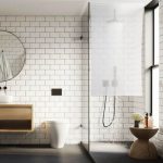 Perdea de dus, alb, din PVC/aluminiu, dus/cada, material de montare inclus, 245 x 140 x 4,5 cm - imagine 5