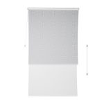 Perdea de dus, alb, din PVC/aluminiu, dus/cada, material de montare inclus, 245 x 140 x 4,5 cm - imagine 6
