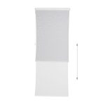 Perdea de dus, alb, din PVC/aluminiu, dus/cada, material de montare inclus, 245 x 100 x 4,5 cm - imagine 6