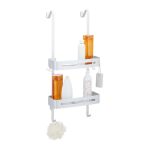 Raft de dus suspendat, din aluminiu, alb, 72,5 x 32,5 x 22,5 cm